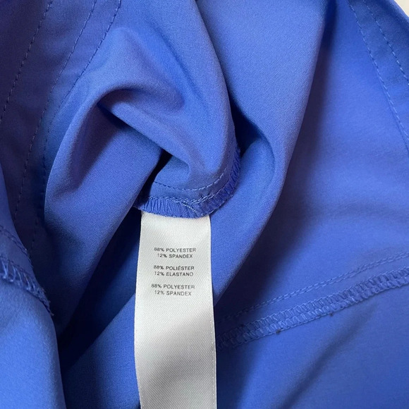 Weekends by Chico’s Blue 3/4 Sleeve Full Zip Windbreaker Jacket 1 Medium Women’s - Picture 9 of 11